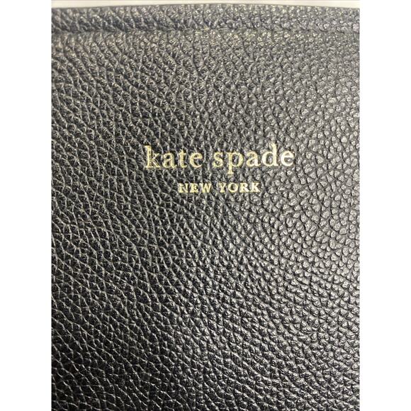 Kate Spade Black Leather Tote Bag Shoulder Purse Handbag Large Everyday - Picture 2 of 16